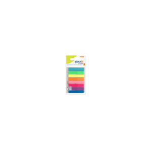 Samolepicí záložky Stick´n by Hopax plastové - 8 x 45 mm / 8 x 20 lístků / neonové