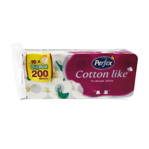 2679-large_default Papír toaletní Perfex Cotton like 3 -vrstvý / 8+2 ks