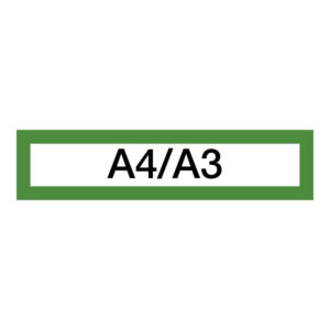 Magnetický informační rámeček LEAN A4/A3 - 317 x 75 mm / zelená / 10 ks