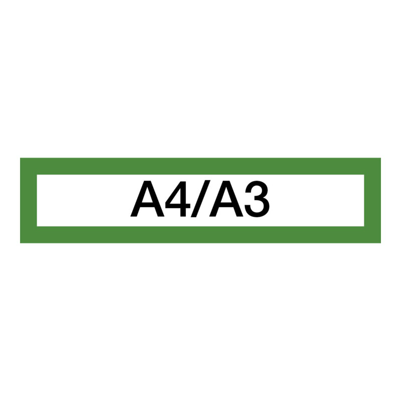 Magnetický informační rámeček LEAN A4/A3 - 317 x 75 mm / zelená / 10 ks