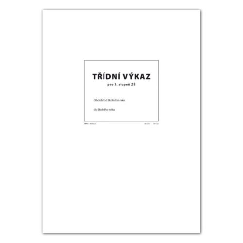3312-large_default Třídní výkaz pro 1. stupeň A4 / 12 stran