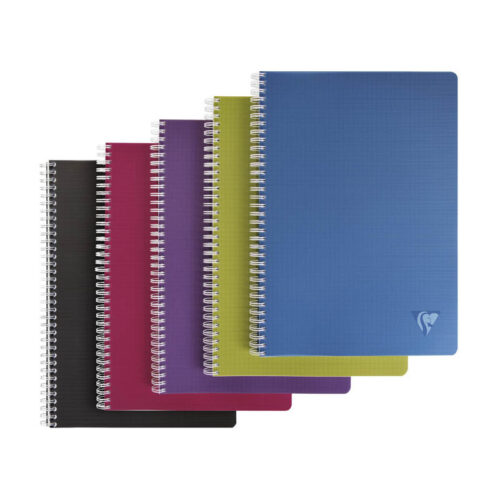 Blok kroužkový Clairefontaine Linicolor intesive A4 - čtvereček / 50 listů / mix barev