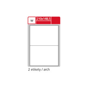 3535-large_default Print etikety A4 pro laserový tisk - 210 x 148,5 mm (2 etikety / arch ) / transparentní polyester. folie bílá