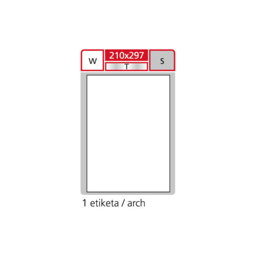 3597-large_default Print etikety A4 pro laserový a inkoustový tisk - 210 x 297 mm (1 etiketa / arch ) folie / stříbrná