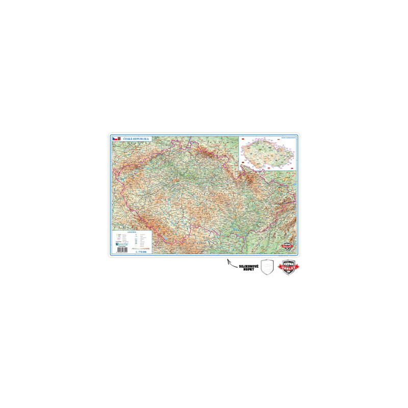 408-large_default Pracovní podložky dekorované - jednostranná / mapa Česká republika