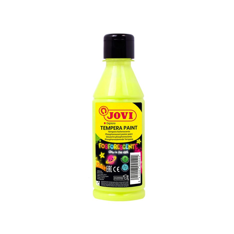 4811-large_default Tekuté temperové barvy JOVI PREMIUM v lahvi - 250 ml / neon žlutá