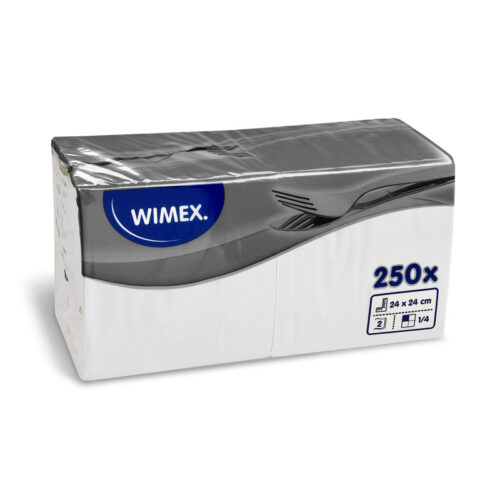 5107-large_default Wimex papírové ubrousky koktejlové bílé 2-vrstvé 24 cm x 24 cm 250ks