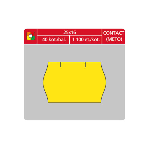 5124-large_default Etikety do etiketovacích kleští - 25 x 16 mm Contact / žlutá