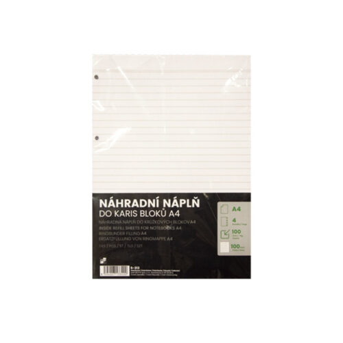 5161-large_default Náhradní náplně do kroužkových záznamníků - A4 / linka