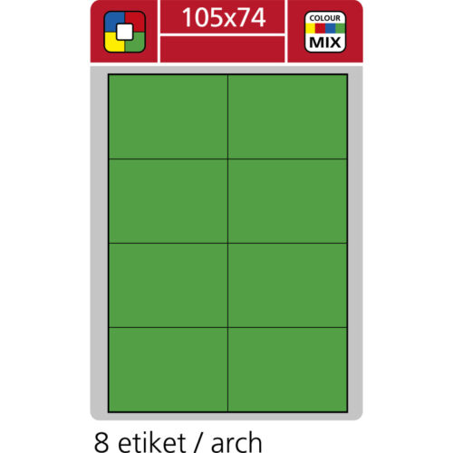 5196-large_default Print etikety A4 pro laserový a inkoustový tisk - 105 x 74 mm (8 etiket/ arch) zelená