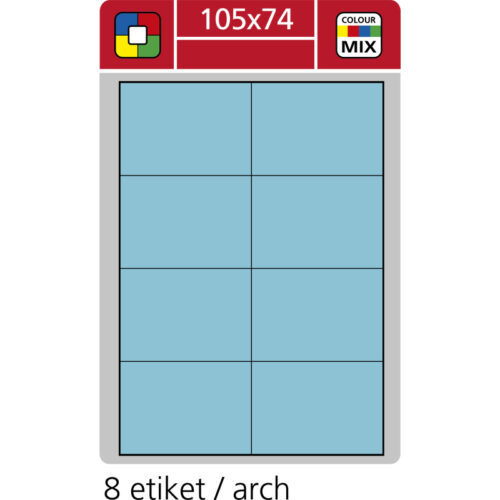 5197-large_default Print etikety A4 pro laserový a inkoustový tisk - 105 x 74 mm (8 etiket/ arch) modrá
