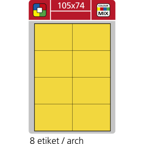 5199-large_default Print etikety A4 pro laserový a inkoustový tisk - 105 x 74 mm (8 etiket/ arch) žlutá