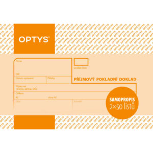 524-large_default Optys 1091 příjmový pokladní doklad nečíslovaný 2 x 50 listů NCR A6