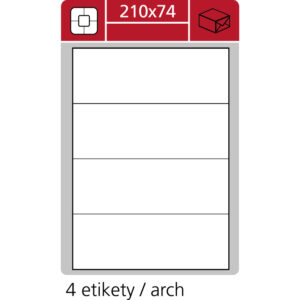 5525-large_default Print etikety A4 PLUS pro laserový a inkoustový tisk - 210 x 74 mm (4 etikety / arch)