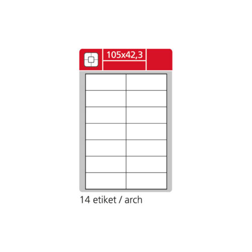 6008-large_default Print etikety A4 pro laserový a inkoustový tisk - 105 x 42,3 mm (14 etiket / arch ) / snímatelné