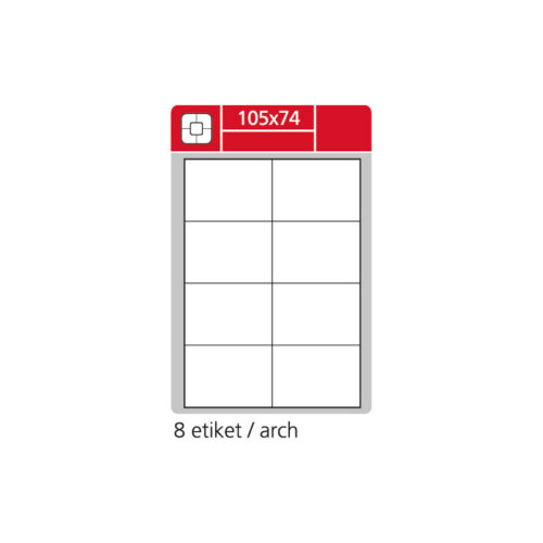 6009-large_default Print etikety A4 pro laserový a inkoustový tisk - 105 x 74 mm (8 etiket / arch ) / snímatelné