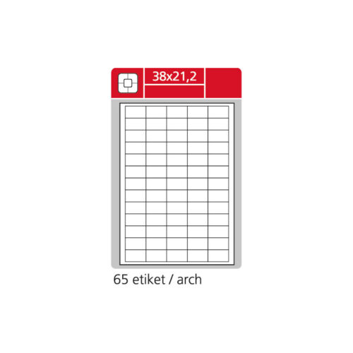 6014-large_default Print etikety A4 pro laserový a inkoustový tisk - 38 x 21,2 mm (65 etiket / arch ) / snímatelné