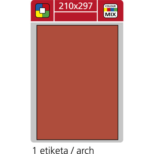 6105-large_default Print etikety A4 pro laserový a inkoustový tisk - 210 x 297 mm (1 etiketa/ arch) červená