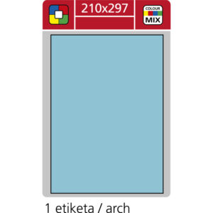 6107-large_default Print etikety A4 pro laserový a inkoustový tisk - 210 x 297 mm (1 etiketa/ arch) modrá