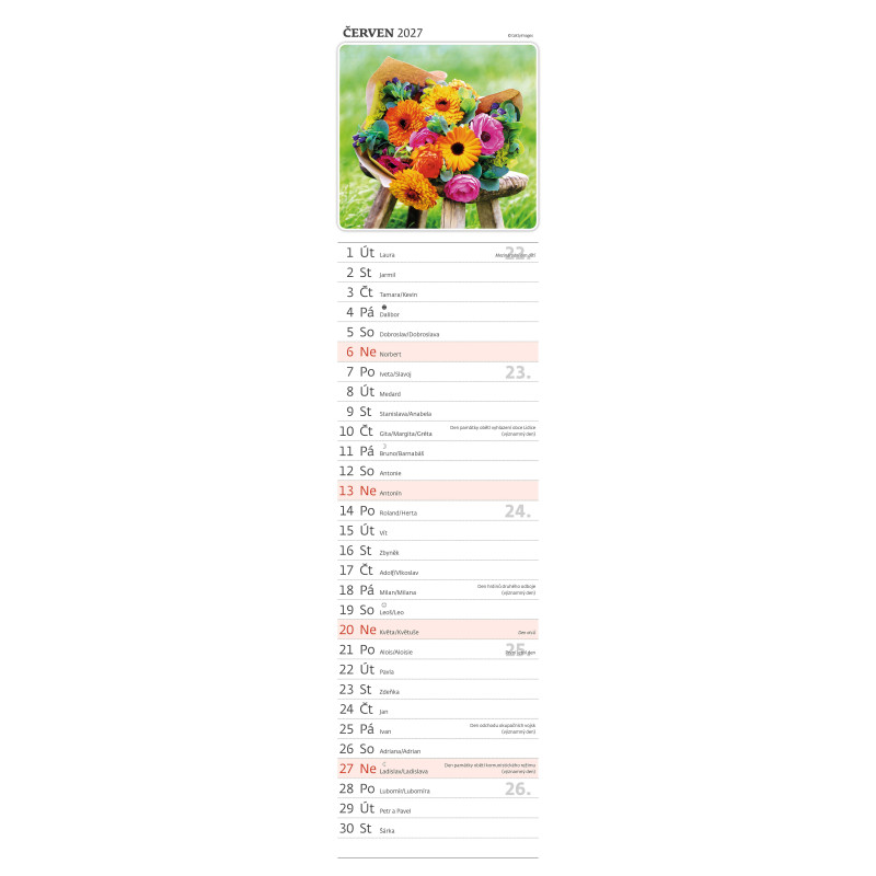 640-large_default Kalendář nástěnný vázankový - Kytice / N192