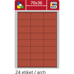 6740-large_default Print etikety A4 pro laserový a inkoustový tisk - 70 x 36 mm (24 etiket/ arch) červená