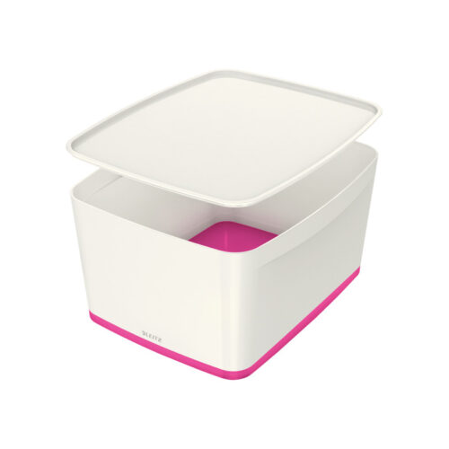 6896-large_default Organizační box MyBox - s víkem L / bílo - růžová