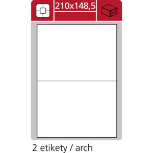 7390-large_default Print etikety A4 pro laserový a inkoustový tisk - 210 x 148,5 mm (2 etikety / arch)