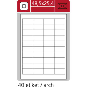 7392-large_default Print etikety A4 pro laserový a inkoustový tisk - 48,5 x 25,4 mm (40 etiket / arch)