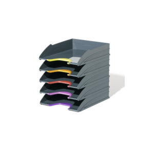 Kancelářský box Varicolor Tray set - šedo-barevný / 5 zásuvek