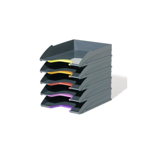 7405-large_default Kancelářský box Varicolor Tray set - šedo-barevný / 5 zásuvek