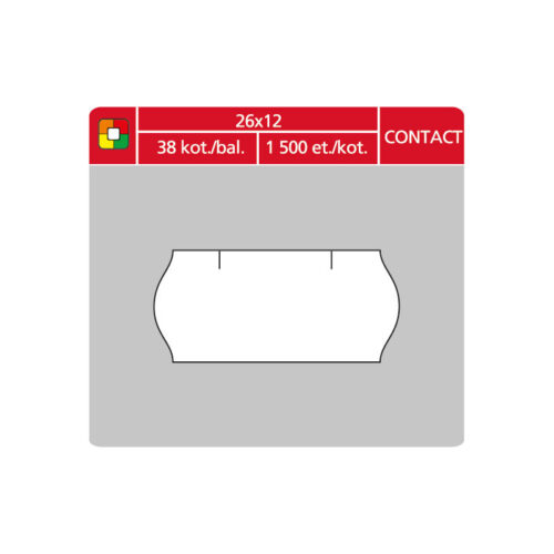 8031-large_default Etikety do etiketovacích kleští - 26 x 12 mm Contact / bílá