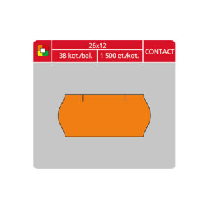 8034-large_default Etikety do etiketovacích kleští - 26 x 12 mm Contact / oranžová