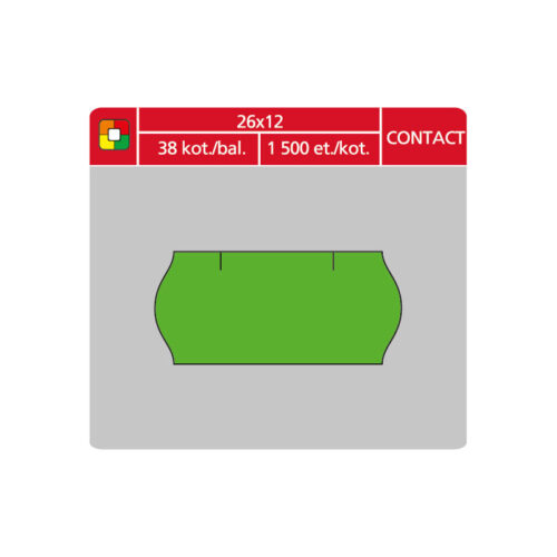 8035-large_default Etikety do etiketovacích kleští - 26 x 12 mm Contact / zelená