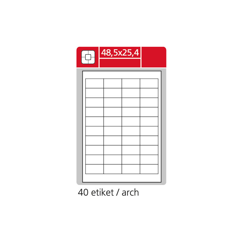 8255-large_default Print etikety A4 pro laserový tisk - 48,5 x 25,4 mm (40 etiket / arch ) / lesklé