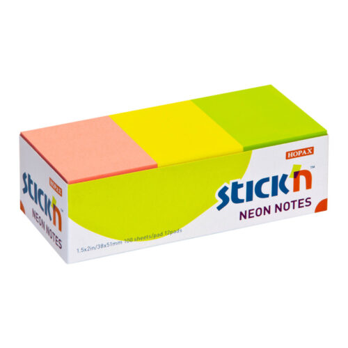 8323-large_default Samolepicí bločky Stick´n by Hopax barevné - 38 x 51 mm / 12 x 100 lístků / neonové barvy