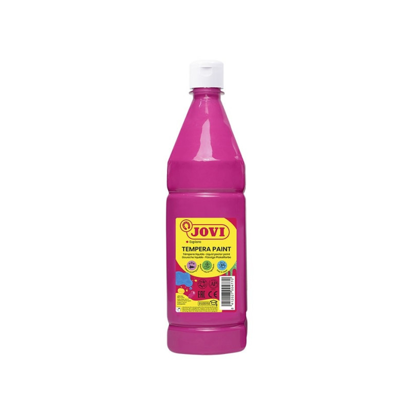 Tekuté temperové barvy JOVI PREMIUM v lahvi - 1000 ml / růžová