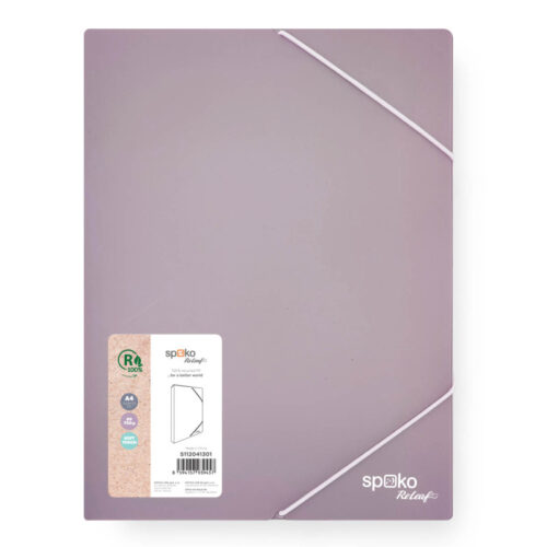 8928-large_default Box na spisy A4 Spoko ReLeaf Soft touch s gumou - levandulová