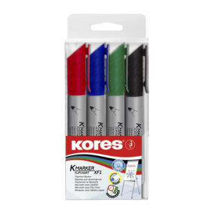 Popisovač Kores K-Marker Flipchart - sada 4 ks / kulatý hrot