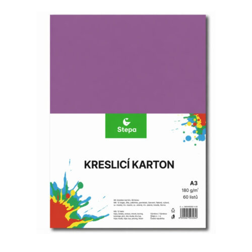 Barevný karton - A3 / 180 g / 60 listů / barevný mix